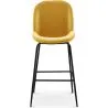 Tabouret en velours avec dossier - Design rétro - Elias image 7