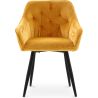 Chaise de salle à manger avec accoudoirs - tapissée de velours - Alene image 7