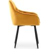 Chaise de salle à manger avec accoudoirs - tapissée de velours - Alene image 7