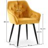 Chaise de salle à manger avec accoudoirs - tapissée de velours - Alene image 7