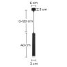 Lampe de plafond en tube - Lampe suspendue LED - Noir - Bruna image 7