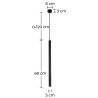  Lampe de plafond tube LED - Lampe suspendue noire - 60cm - Bruna image 7