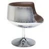 Chaise longue - Chaise design - Similicuir et métal - Cognac image 7