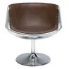 Chaise longue - Chaise design - Similicuir et métal - Cognac image 7