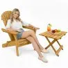 Pack Chaise d'extérieur et Table d'extérieur et de jardin - Bois - Alana image 7