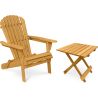 Pack Chaise d'extérieur et Table d'extérieur et de jardin - Bois - Alana image 7