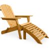 Chaise de terrasse avec repose-pieds - Chaise de jardin en bois - Alana image 7