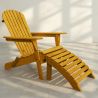 Chaise de terrasse avec repose-pieds - Chaise de jardin en bois - Alana image 7