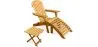 Pack Chaise d'extérieur avec pouf et table d'extérieur et de jardin - Bois - Alana image 7