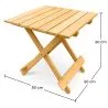 Pack Chaise d'extérieur avec pouf et table d'extérieur et de jardin - Bois - Alana image 7
