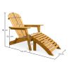 Pack Chaise d'extérieur avec pouf et table d'extérieur et de jardin - Bois - Alana image 7