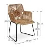 Chaise de salle à manger en rotin - Chaise de jardin Boho Bali Design - Tale image 7