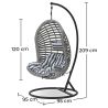 Chaise suspendue de jardin Boho Bali - Bali Design - Balançoire - Delsin image 7