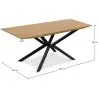 Table de salle à manger rectangulaire - Industrielle Bois et métal - Danr image 7