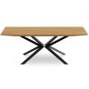 Table de salle à manger rectangulaire - Industrielle Bois et métal - Danr image 7