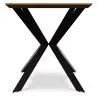 Table de salle à manger rectangulaire - Industrielle Bois et métal - Danr image 7