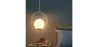 Lampe de plafond à globe - Lampe suspendue dorée - Glum image 7