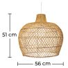 Lampe de plafond en rotin - Lampe suspendue de style Boho Bali - Mai image 7