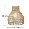 Lampe de plafond en rotin - Lampe suspendue de stile Boho Bali - Lan image 7