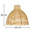 Lampe de plafond en rotin - Lampe suspendue de stile Boho Bali - Can image 7