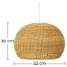 Lampe de plafond en rotin - Lampe suspendue de stile Boho Bali - Kim image 7