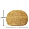 Lampe de plafond en rotin - Lampe suspendue de stile Boho Bali - Kim image 7