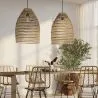 Lampe de plafond en rotin - Suspension de stile Boho Bali - 50cm - Puong image 7