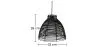Lampe de plafond en rotin noir - Lampe suspendue de stile Boho Bali - Gian image 7