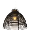 Lampe de plafond en rotin noir - Lampe suspendue de stile Boho Bali - Gian image 7