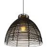 Lampe de plafond en rotin noir - Lampe suspendue de stile Boho Bali - Gian image 7