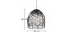 Lampe de plafond en rotin noir - Lampe suspendue au stile Boho Bali - Le image 7