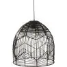 Lampe de plafond en rotin noir - Lampe suspendue au stile Boho Bali - Le image 7