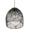 Lampe de plafond en rotin noir - Lampe suspendue au stile Boho Bali - Le image 7