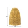 Lampe de plafond en rotin - Lampe suspendue de style boho Bali - Lie image 7