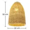 Lampe de plafond en rotin - Lampe suspendue de style boho Bali - Lie image 7