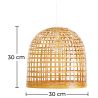 Lustre de plafond en bambou - Suspension de style Boho Bali - Thi image 7