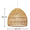 Lampe de plafond en rotin - Suspension de style Boho Bali - 40 cm - Hoa image 7