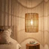 Lampe de plafond en rotin - Lampe suspendue de stile Boho Bali - An image 7