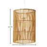 Lampe de plafond en rotin - Lampe suspendue de stile Boho Bali - An image 7