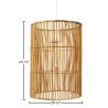 Lampe de plafond en rotin - Lampe suspendue de stile Boho Bali - An image 7