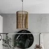 Lampe de plafond en rotin - Lampe suspendue de stile Boho Bali - An image 7