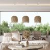Lampe de plafond en jute - Lampe suspendue de stile Boho Bali - Lien image 7