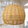 Lampe de plafond en rotin - Lampe suspendue stile Boho Bali - Paon image 7