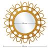 Miroir Mural - Design Rond Boho Bali (60 cm) - Miu image 7
