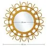 Miroir Mural - Design Rond Boho Bali (60 cm) - Miu image 7