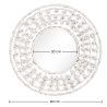 Miroir Mural - Design Rond Blanc Boho Bali (60 cm) - Lenai image 7