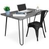 Ensemble de Bureau - Design Industriel 120cm - Hairpin + Chaise de Salle à Manger - Stylix image 7