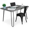 Ensemble de Bureau - Design Industriel 120cm - Hairpin + Chaise de Salle à Manger - Stylix image 7