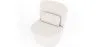 Fauteuil design En Bouclette Fausse Fourrure Tapissée - Boucles Blanches - Carla image 7