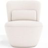 Fauteuil design En Bouclette Fausse Fourrure Tapissée - Boucles Blanches - Carla image 7